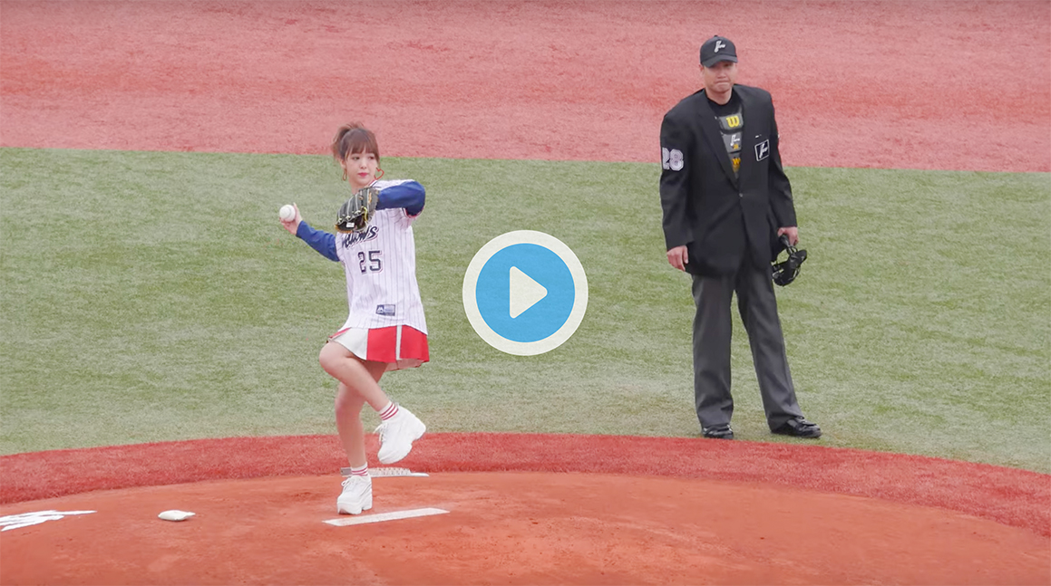 藤田ニコル始球式